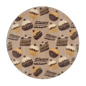Schokoladen- und Gebäckmuster 3 Schneidebrett (Vorderseite)