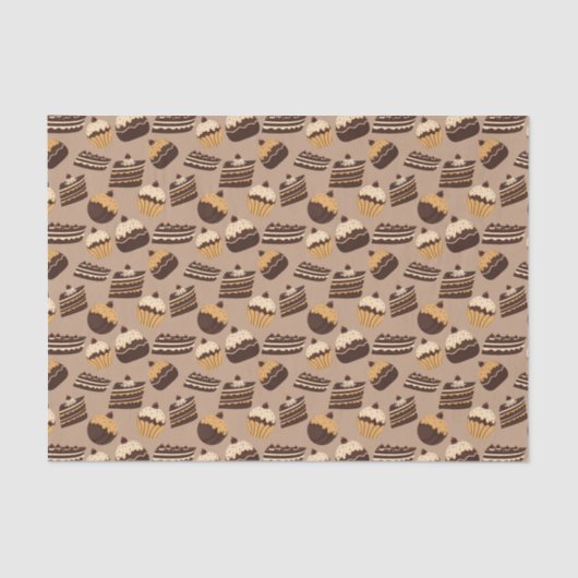 Schokoladen- und Gebäckmuster 3 Seidenpapier (Vorderseite)