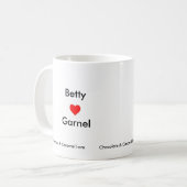 Schokoladen-und Karamell-Liebe Kaffeetasse (Vorderseite Links)