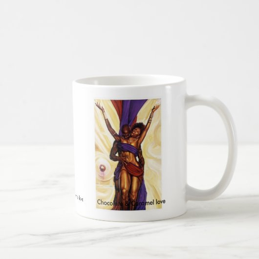Schokoladen-und Karamell-Liebe Kaffeetasse (Rechts)