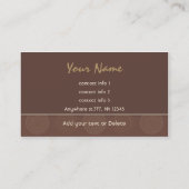 Schokoladen-Visitenkarte Visitenkarte (Rückseite)