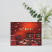 Schokoladen-Weihnachts-Feiertagspostkarte Postkarte (Stehend Vorderseite)