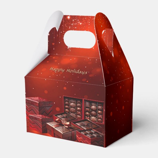 Schokoladen-Weihnachts-Geschenkbox Geschenkschachtel (Rückseite)