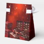 Schokoladen-Weihnachtsgeschenkbox Geschenkschachtel (Rückseite)