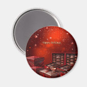 Schokoladen-Weihnachtsmagnet Magnet (Vorderseite/Rückseite)
