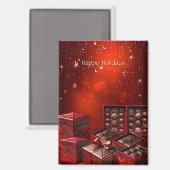Schokoladen-Weihnachtsmagnet Magnet (Vorderseite/Rückseite)