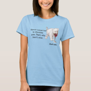 Schokoladen-Wein-und Katzen-Tatsachen des Leben-T T-Shirt