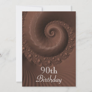 Schokoladen-Wellen-und Wirbels-90. Geburtstag Einladung