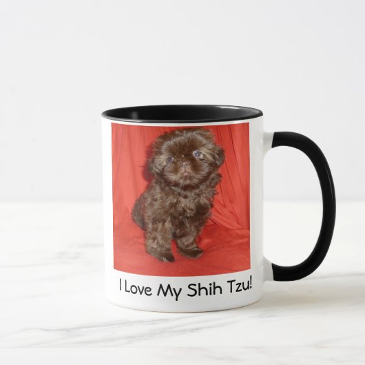 Schokoladen-Welpen-Tasse Shih Tzu Tasse (Rechts)