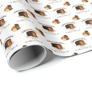 Schokoladen-Zeit-Muster Geschenkpapier