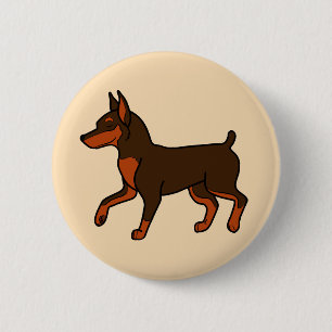 Schokoladen-Zwergpinscher Button