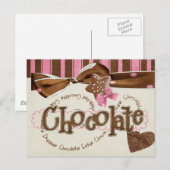 Schokoladenabhängigkeit Postkarte (Vorne/Hinten)