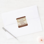 Schokoladenanzeige Quadratischer Aufkleber (Umschlag)