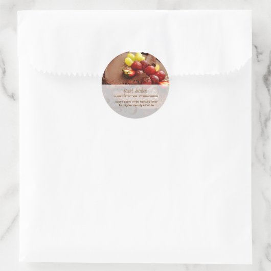 Schokoladenaufkleber/Backwaren/Koch Runder Aufkleber (Tasche)