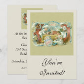 Schokoladenbäcker Antike Einladung (Vorne/Hinten)