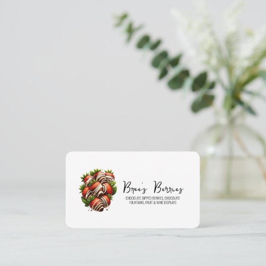 Schokoladenbeere Berries Visitenkarte (Stehend Vorderseite)