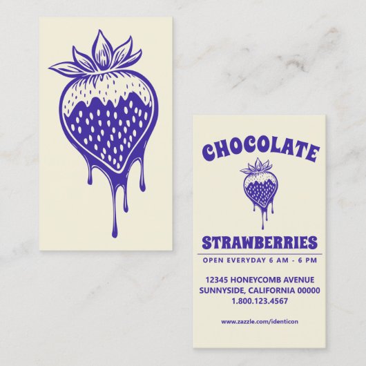 Schokoladenbeere Visitenkarte (Vorne/Hinten)