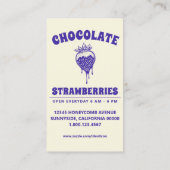 Schokoladenbeere Visitenkarte (Rückseite)