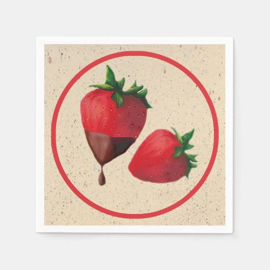 Schokoladenbeeren Serviette (Vorderseite)