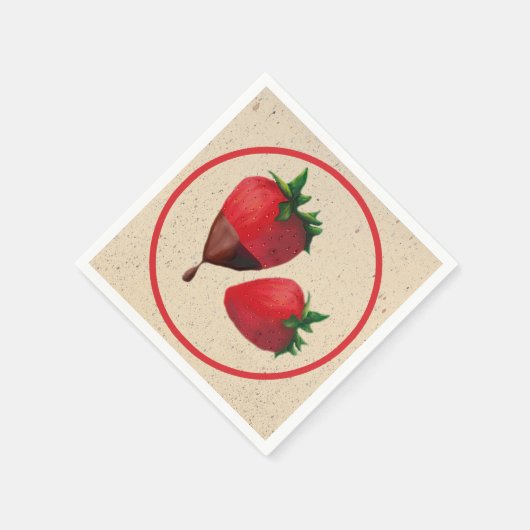 Schokoladenbeeren Serviette (Ecke)