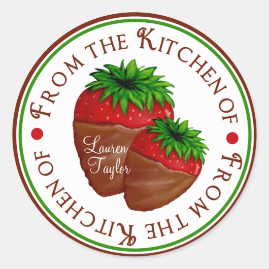 Schokoladenbeerenaufkleber Runder Aufkleber (Vorderseite)