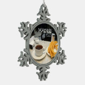 Schokoladenbetrug churros schneeflocken Zinn-Ornament (Links)