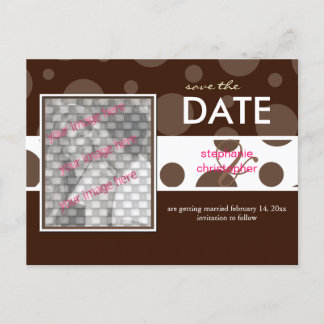 Schokoladenblasen/, Save the Date Foto-Postkarten, Ankündigungspostkarte