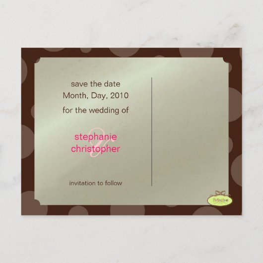 Schokoladenblasen/, Save the Date Foto-Postkarten, Ankündigungspostkarte (Rückseite)