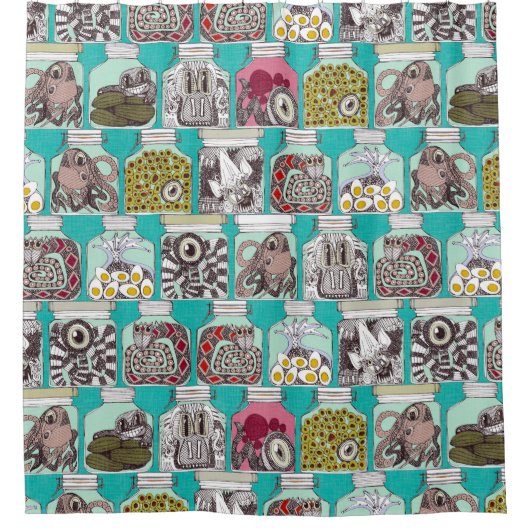 Schokoladenblau Duschvorhang (Vorderseite)