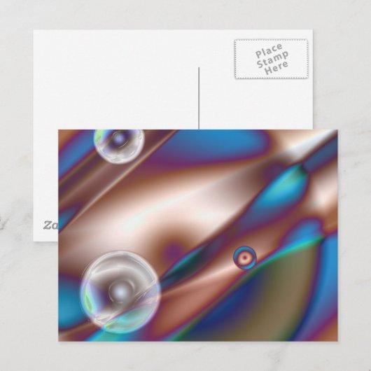 Schokoladenblau Postkarte (Vorne/Hinten)