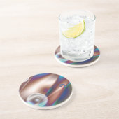 Schokoladenblau Sandstein Untersetzer (Seite)