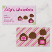 Schokoladenbonbons Visitenkarte (Vorne/Hinten)