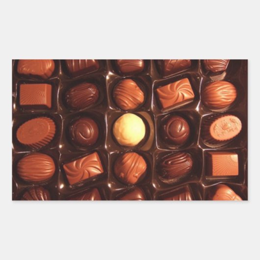 Schokoladenbox rechteckige Aufkleber (Vorderseite)