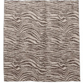 Schokoladenbraun Creme Blush Zebra Glitzer Duschvorhang (Vorderseite)