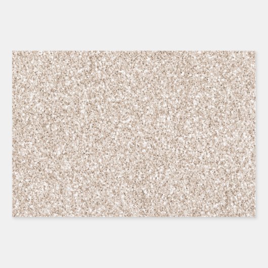 Schokoladenbraun Creme Blush Zebra Glitzer Geschenkpapier Set (Vorderseite 2)