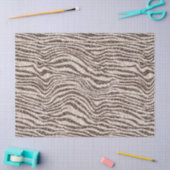 Schokoladenbraun Creme Blush Zebra Glitzer Seidenpapier (Basteln)