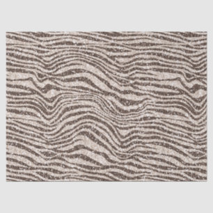 Schokoladenbraun Creme Blush Zebra Glitzer         Seidenpapier