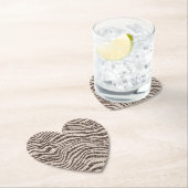 Schokoladenbraun Creme Blush Zebra Glitzer Untersetzer (Vor Ort)