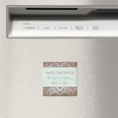 Schokoladenbraun Damask SPEICHERN Magnet (In Situ (Geschirrspüler))