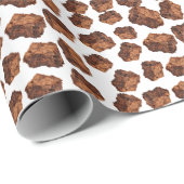 Schokoladenbraun Geschenkpapier (Rolleneckpunkt)