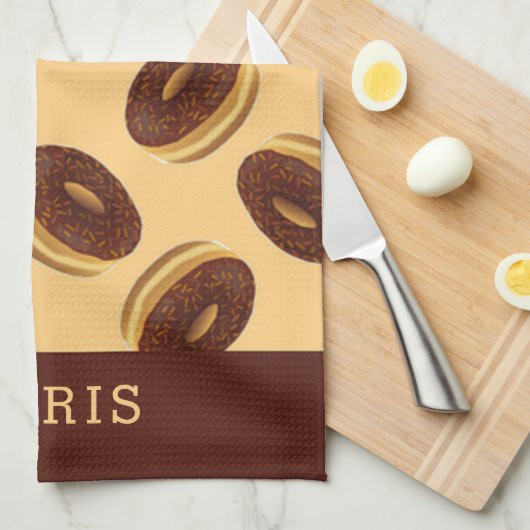 Schokoladenbraun Geschirrtuch (Viertel Falte)