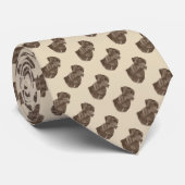 Schokoladenbraun-Labrador-Retreiferhundeportrait Krawatte (Gerollt)