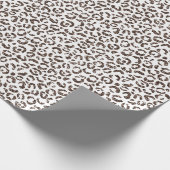 Schokoladenbraun-Leopard-Glitzer Geschenkpapier (Ecke)