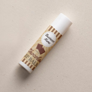 Schokoladenbraun - Lip Balm Label - 1,25" Platz Quadratischer Aufkleber