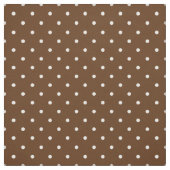 Schokoladenbraun mit weißen Polka-Punktplatten Stoff (Muster)