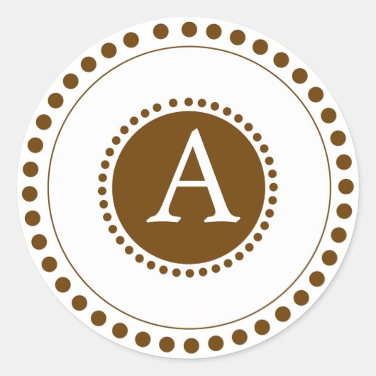 Schokoladenbraun - Personalisierte Umschlag Aufkle Runder Aufkleber (Vorderseite)