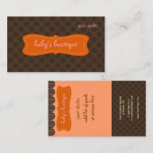 Schokoladenbraun-Polkda-Dosen, einfache Boutique Visitenkarte (Vorne/Hinten)