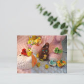 Schokoladenbraun-Postkarte kann nicht warten Postkarte (Stehend Vorderseite)