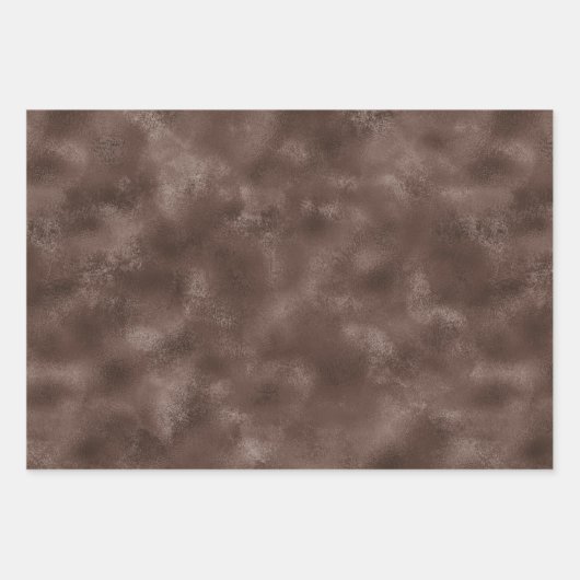 Schokoladenbraun, schwarzer Leopard Geschenkpapier Set (Vorderseite 2)