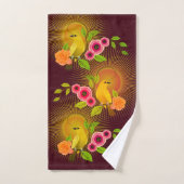 Schokoladenbraun-Taubentropfen und Sonnenschein Badhandtuch Set (Handtuch)